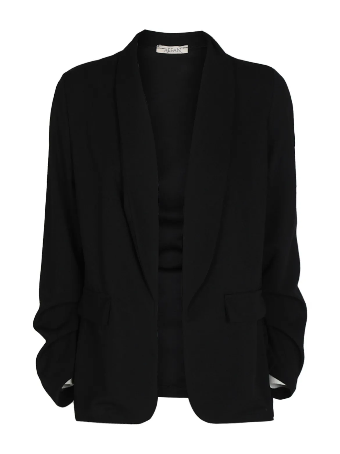 Aefan Blazer donna tinta unita senza chiusura