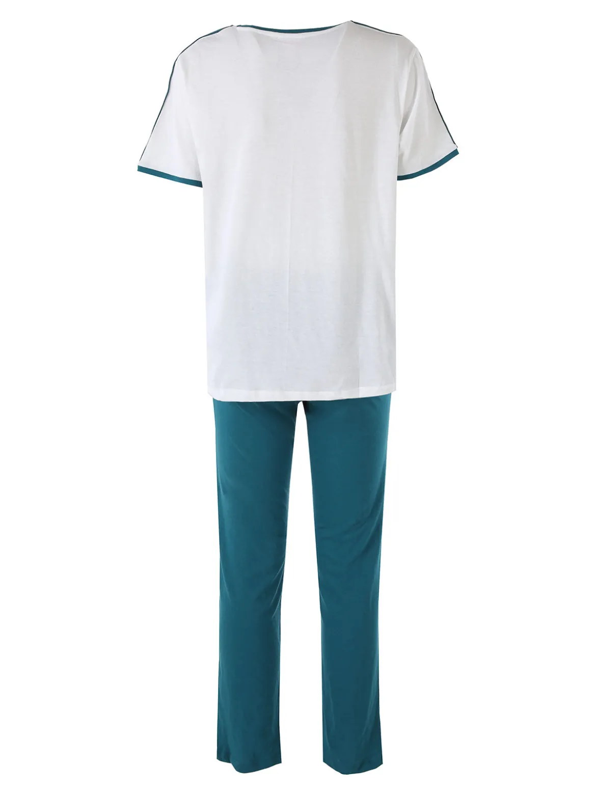 Aki Completo sportivo da donna con t-shirt e pantaloni lunghi - bianco