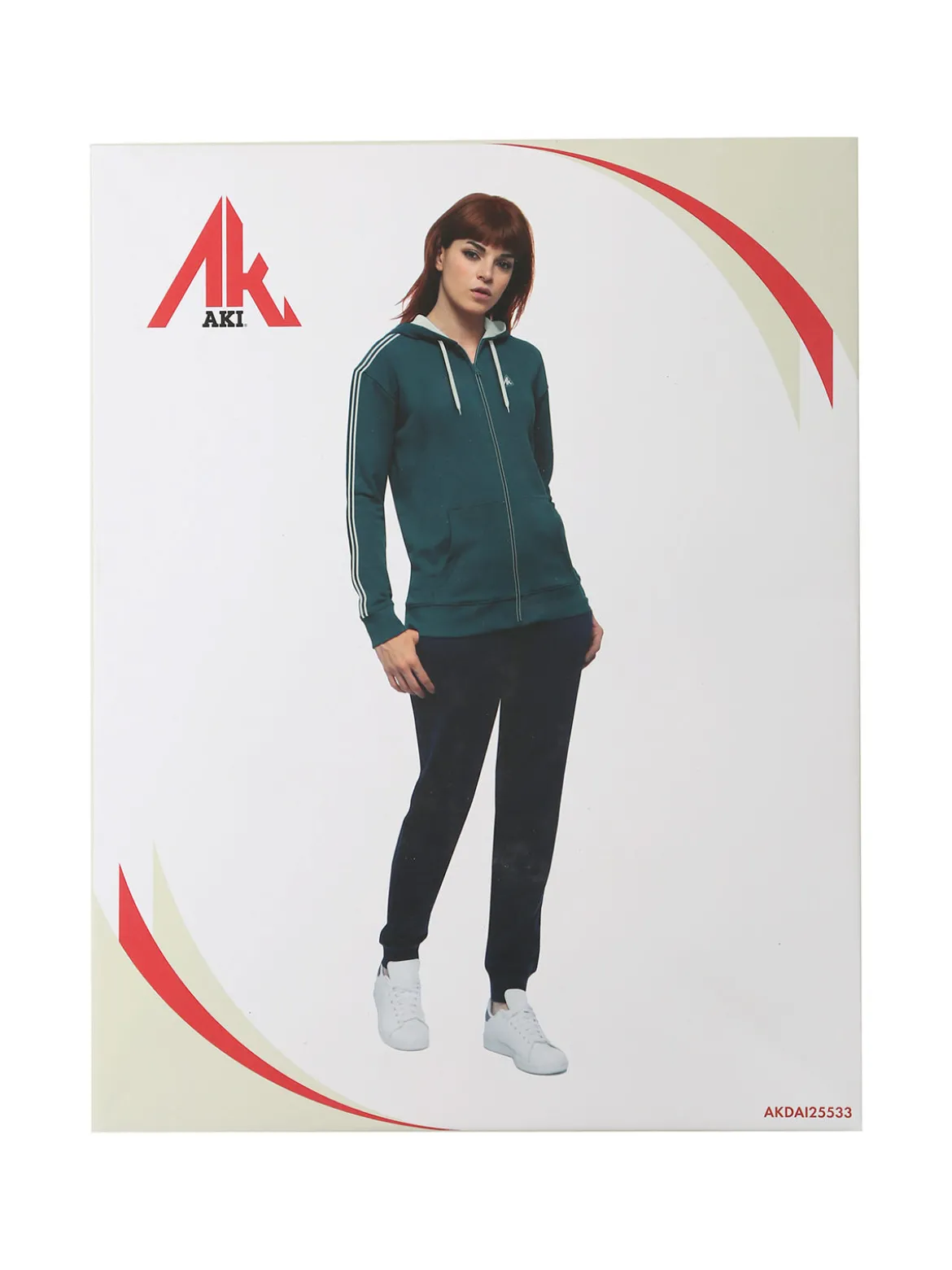 Aki Completo tuta da donna full zip con cappuccio - naturale