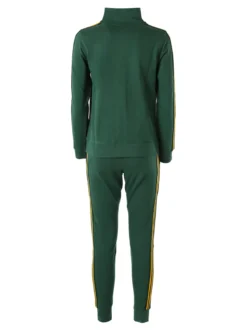 Aki Completo tuta da donna in misto cotone full zip - verde