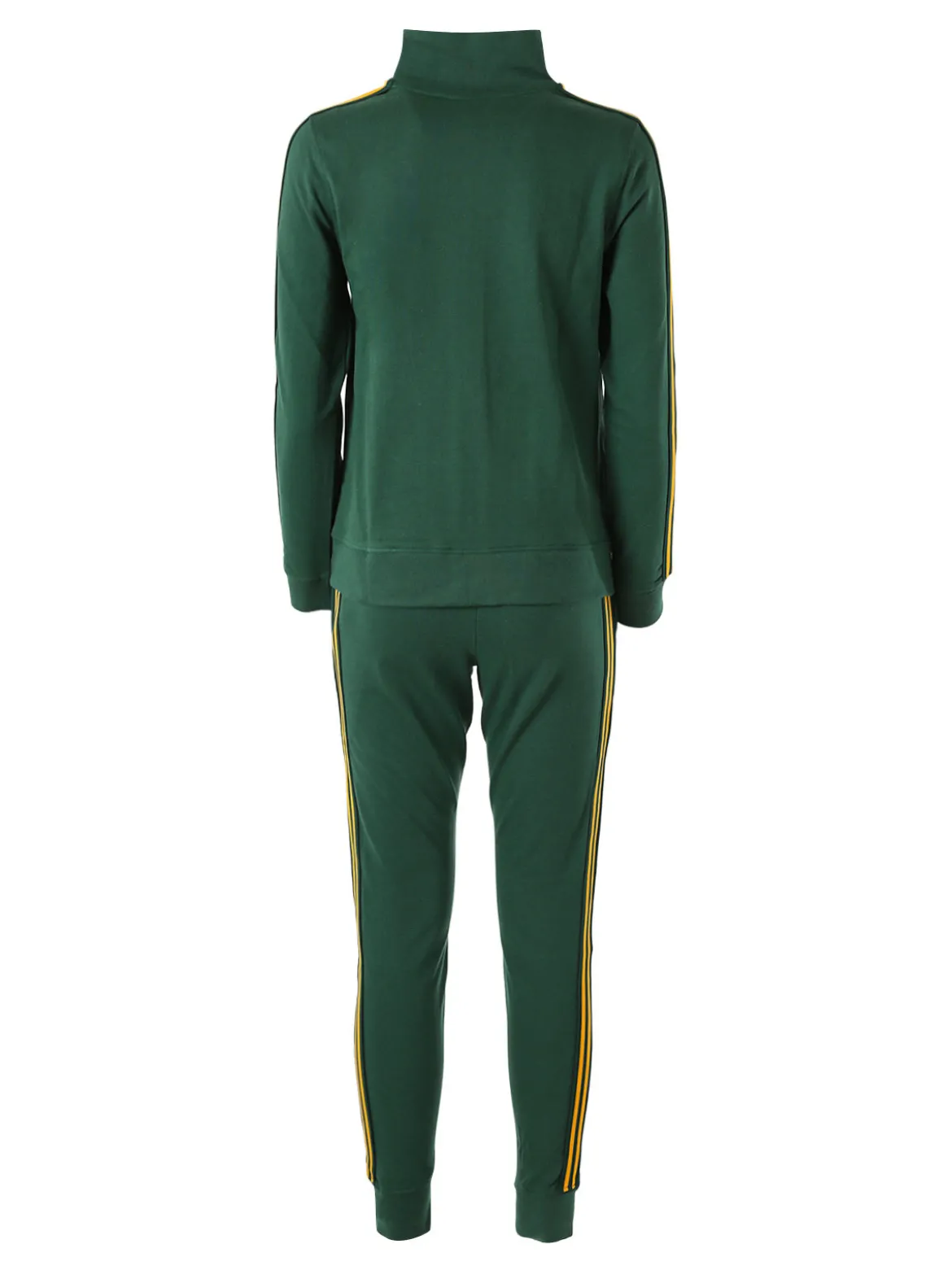 Aki Completo tuta da donna in misto cotone full zip - verde