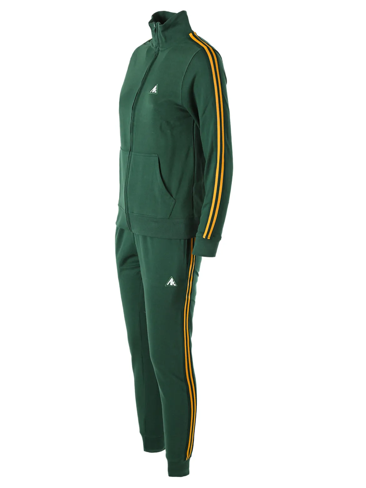 Aki Completo tuta da donna in misto cotone full zip - verde