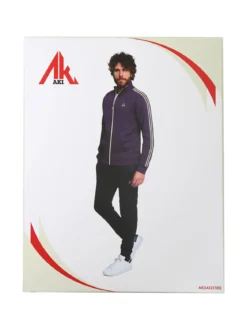 Aki Completo tuta da uomo con zip intera e interno felpato - bluette