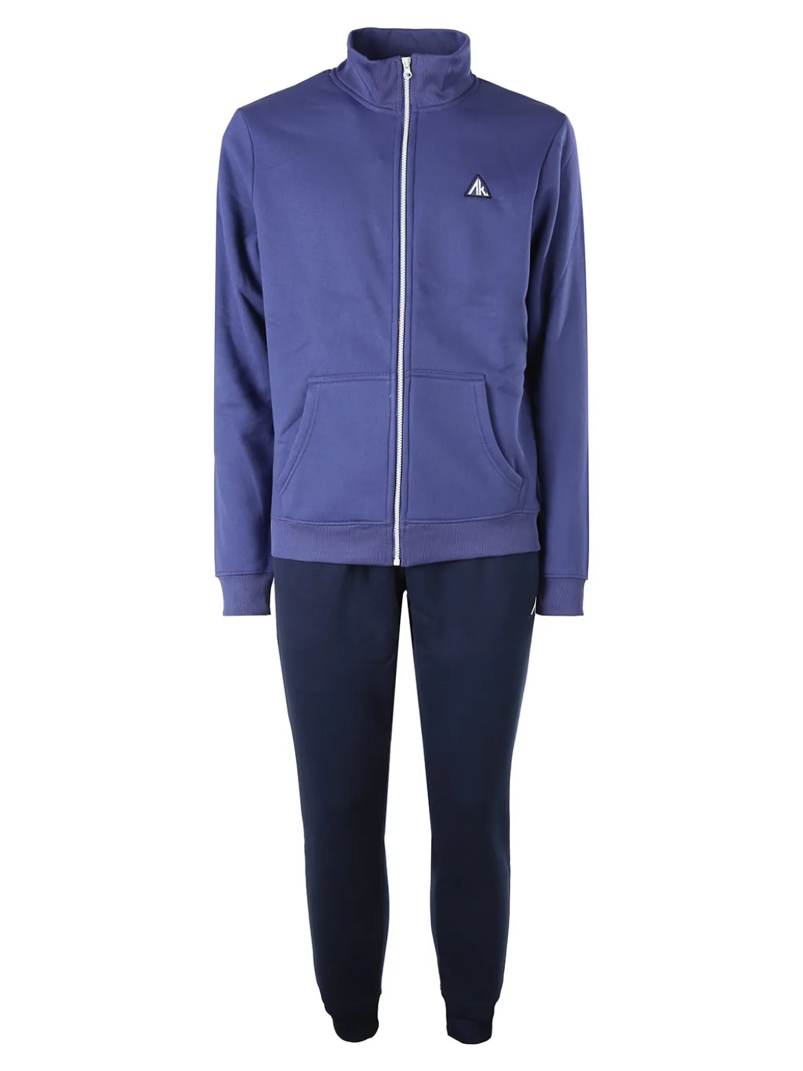 Aki Completo tuta da uomo felpato con zip intera - bluette