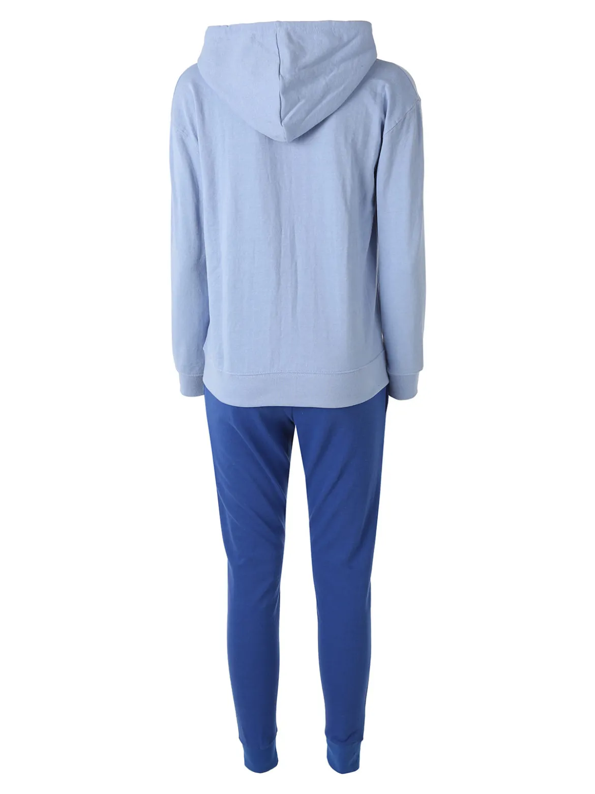 Aki Completo tuta 2 pezzi da donna con cappuccio e zip - azzurro