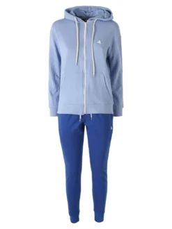 Aki Completo tuta 2 pezzi da donna con cappuccio e zip - azzurro