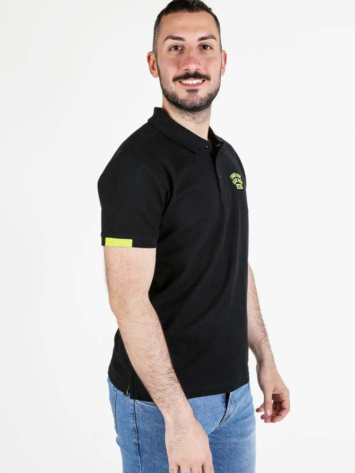Aki Polo da uomo in cotone a maniche corte