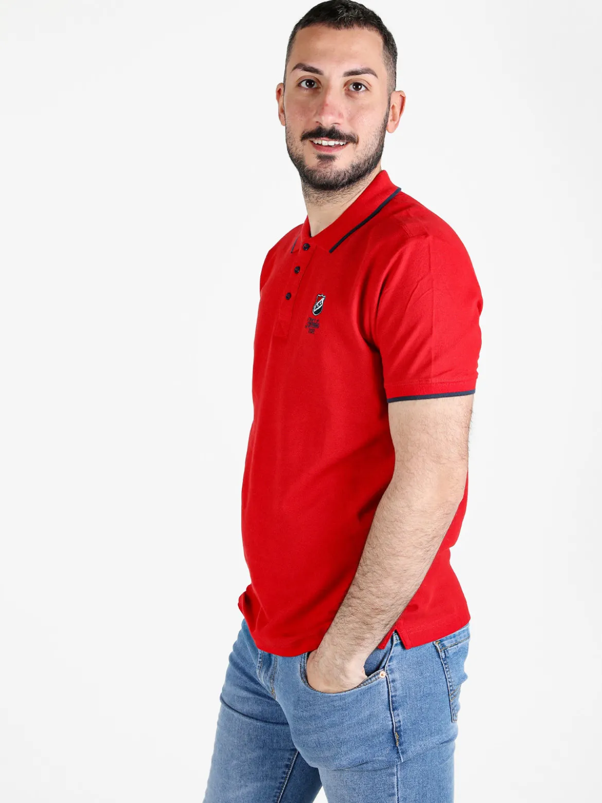 Aki Polo da uomo in cotone a maniche corte