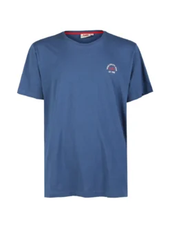 Aky T-shirt uomo girocollo in cotone - blu