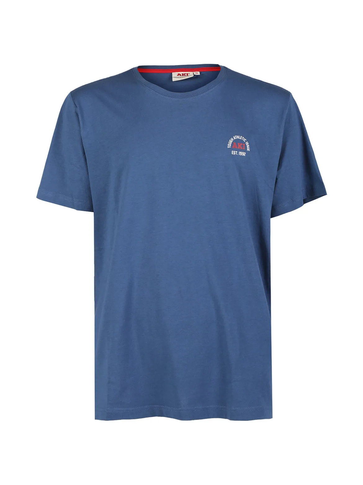 Aky T-shirt uomo girocollo in cotone - blu