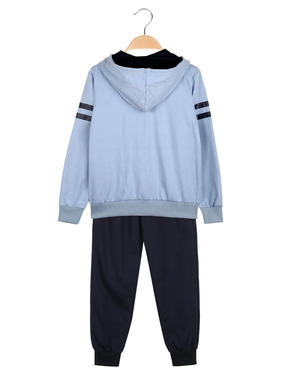 Alta Linea Completo tuta 3 pezzi da bambino con cappuccio e zip - blu