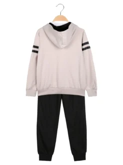 Alta Linea Completo tuta 3 pezzi da bambino con cappuccio e zip - beige