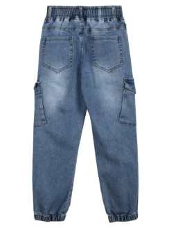 Alta Linea Jeans da bambino con tasconi e polsini