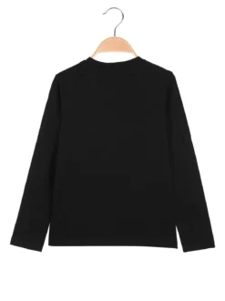 Alta Linea T-shirt da bambino a maniche lunghe con stampa - nero