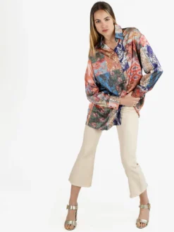 Altariva Camicia donna colorata a maniche lunghe