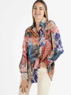 Altariva Camicia donna colorata a maniche lunghe