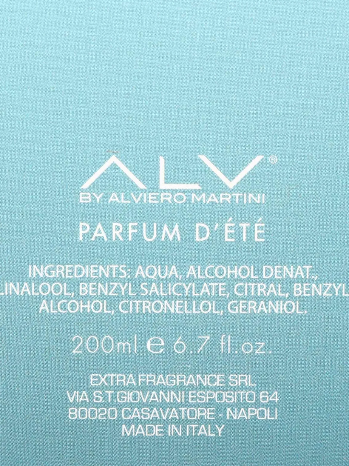 Alv By Alviero Martini ALIZEE 200 ml acqua profumata donna