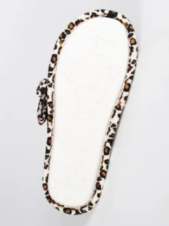 Amix Pantofole leopardate con fiocco