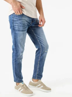 Andrea Falco Jeans da uomo con strappi a vita bassa - jeans