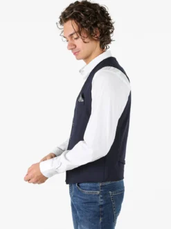 Andy Don B Gilet classico da uomo con bottoni - blu scuro