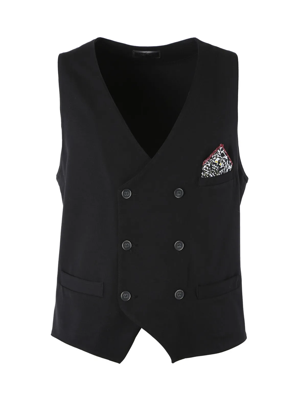 Andy Don B Gilet da uomo con chiusura a doppiopetto - nero