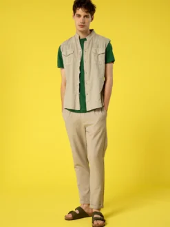 And You Camicia smanicata da uomo in lino