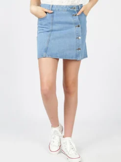 Angelica 2000 Gonna in jeans con bottoni laterali