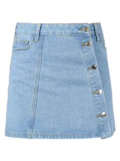 Angelica 2000 Gonna in jeans con bottoni laterali
