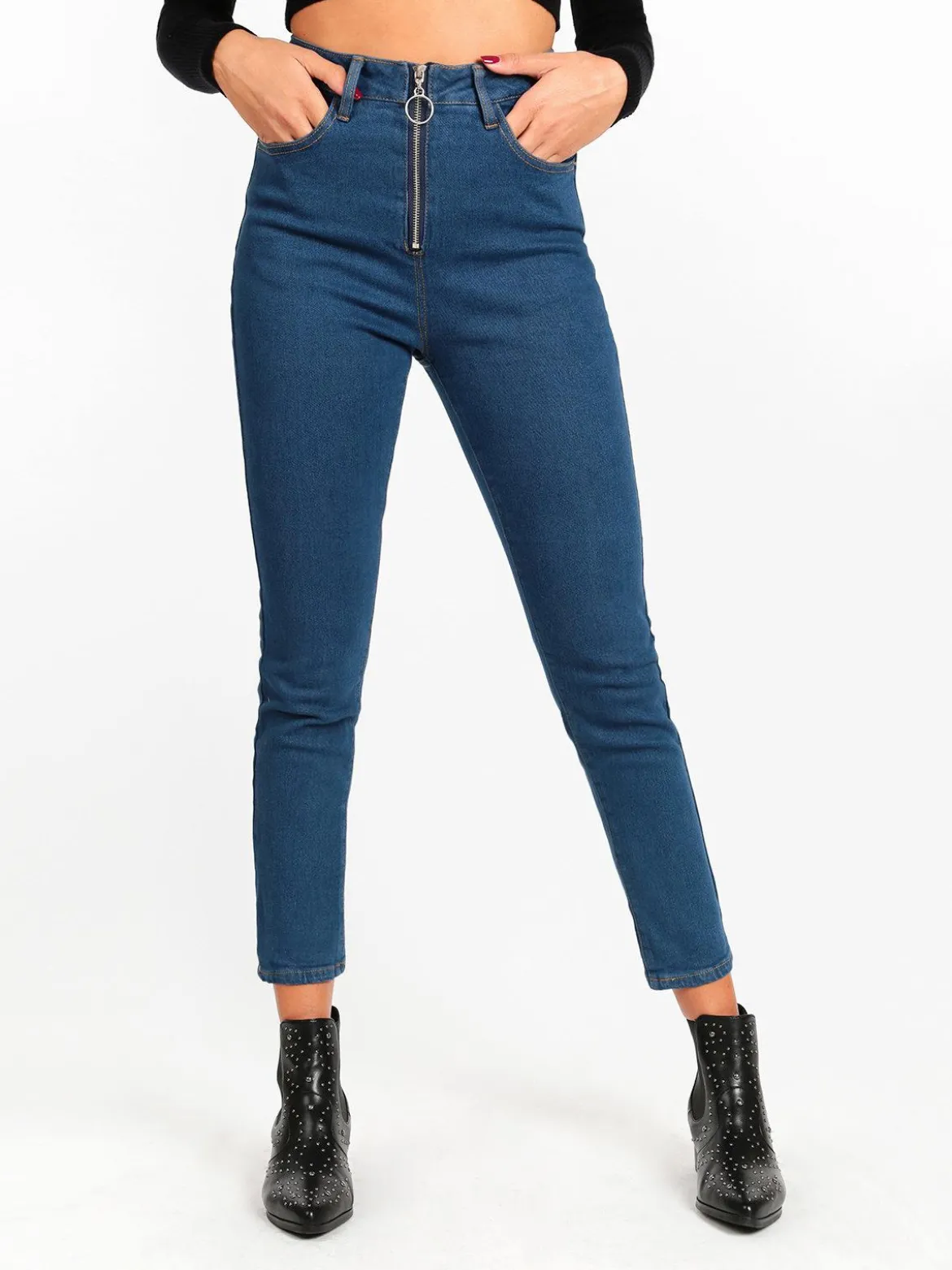 Angelica 2000 Jeans donna skinny a vita alta