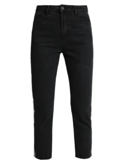 Angelica 2000 Jeans neri con bande modello boyfriend