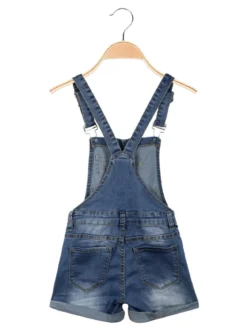 Angel Kids Salopette corta in jeans da bambina