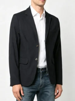 Ange Wear Blazer casual da uomo con bottoni - nero