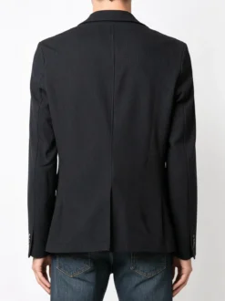 Ange Wear Blazer casual da uomo con bottoni - nero