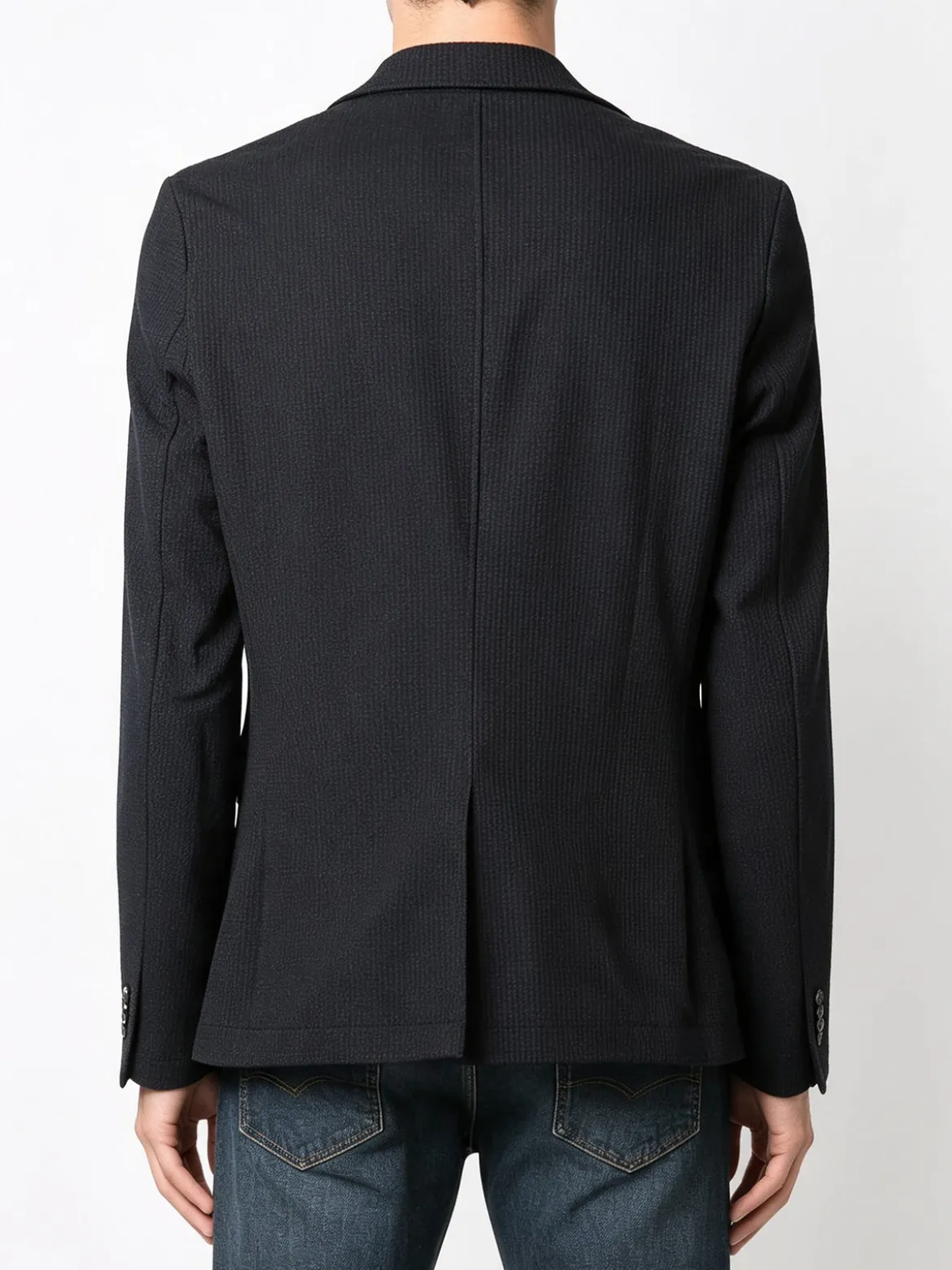 Ange Wear Blazer casual da uomo con bottoni - nero