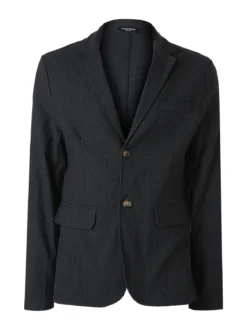 Ange Wear Blazer casual da uomo con bottoni - nero