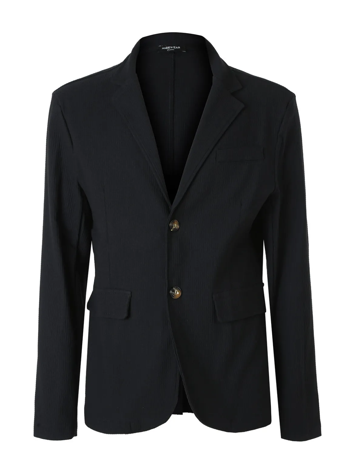 Ange Wear Blazer casual da uomo con bottoni - nero