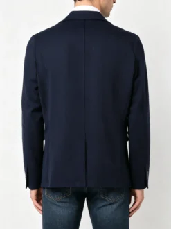 Ange Wear Blazer da uomo leggero con bottoni - blu scuro