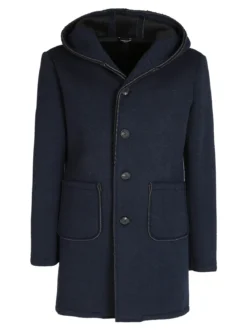 Ange Wear Cappotto misto lana da uomo con cappuccio