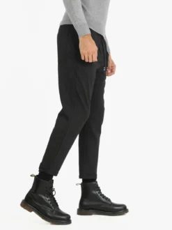 Ange Wear Pantaloni casul da uomo con coulisse e risvolto