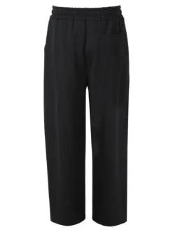 Ange Wear Pantaloni da uomo oversize a gamba larga con coulisse - nero