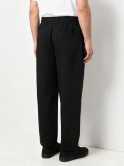 Ange Wear Pantaloni da uomo oversize a gamba larga con coulisse - nero