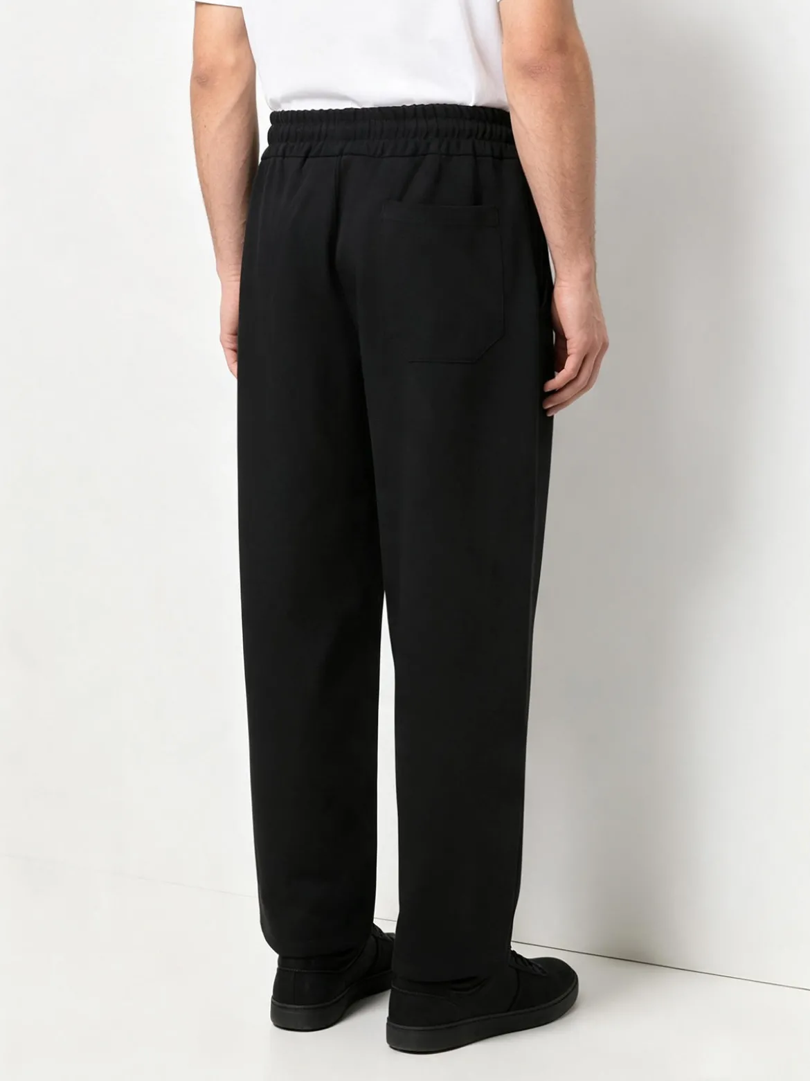 Ange Wear Pantaloni da uomo oversize a gamba larga con coulisse - nero