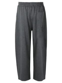 Ange Wear Pantaloni da uomo oversize a gamba larga con coulisse - grigio