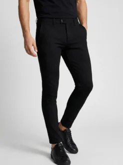 Ange Wear Pantaloni skinny da uomo elasticizzati - nero
