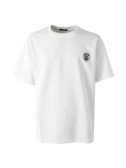 Ange Wear T-shirt girocollo da uomo a nido d'ape - bianco
