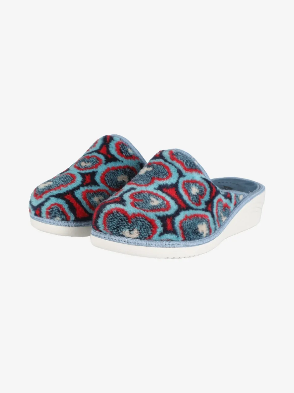 A Piedi Liberi Pantofole donna in tessuto con cuori