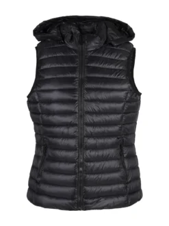 Arix & Fashion Gilet donna imbottito con cappuccio - nero