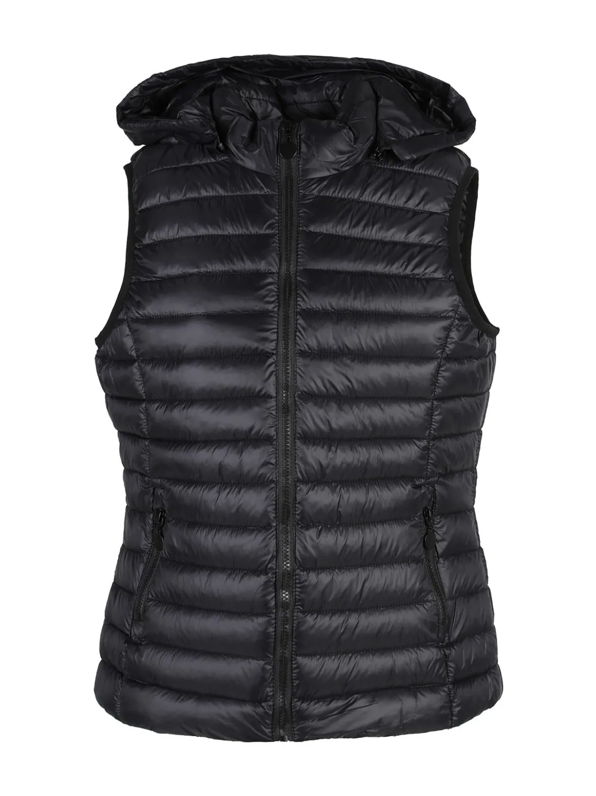 Arix & Fashion Gilet donna imbottito con cappuccio - nero