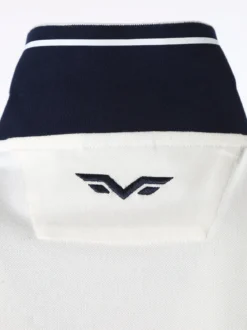 Armata Di Mare Polo da uomo a maniche corte in cotone con stampe - panna