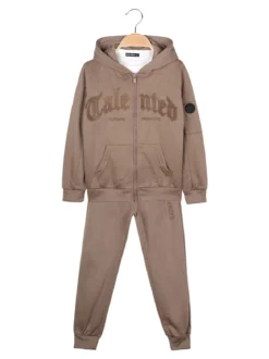Armata Militare Completo 3 pezzi da bambino con cappuccio e zip - marrone